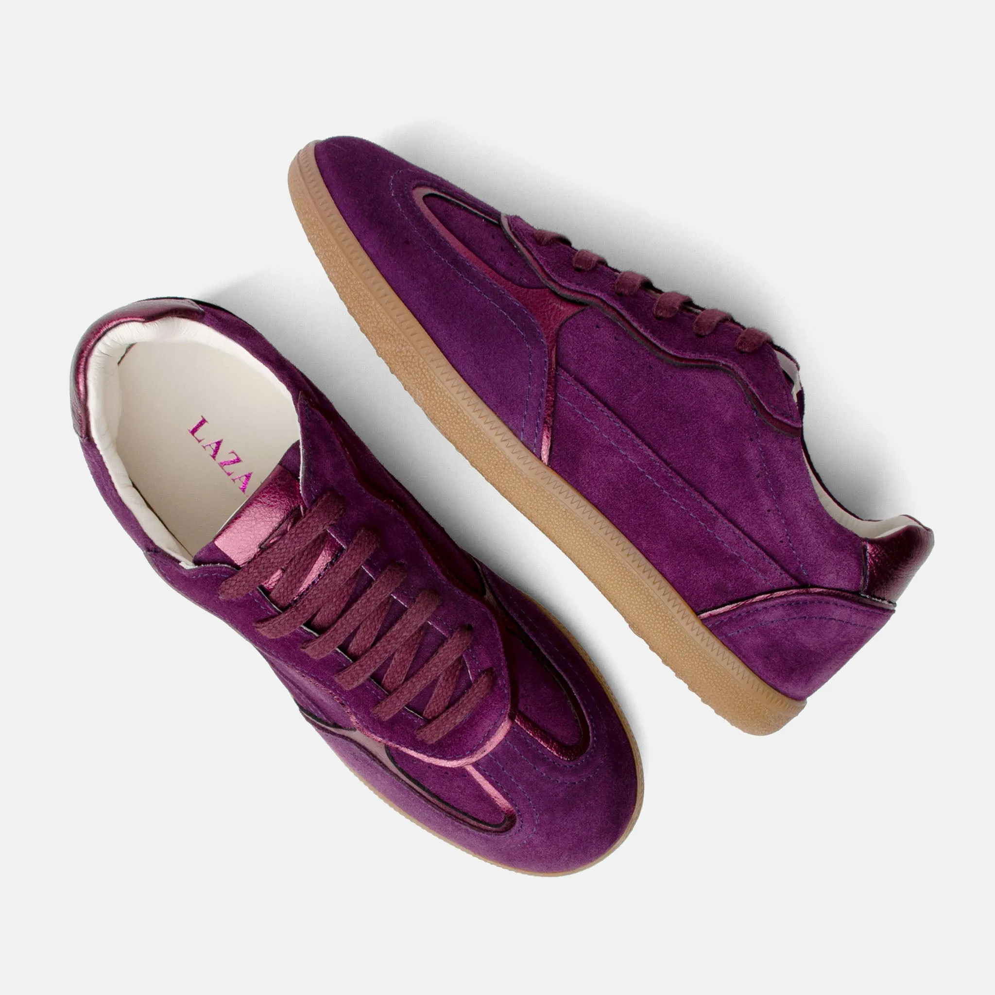 San Sebastian Suede Dames Sneakers Purple sold by Lazmani product image thumbnail 4