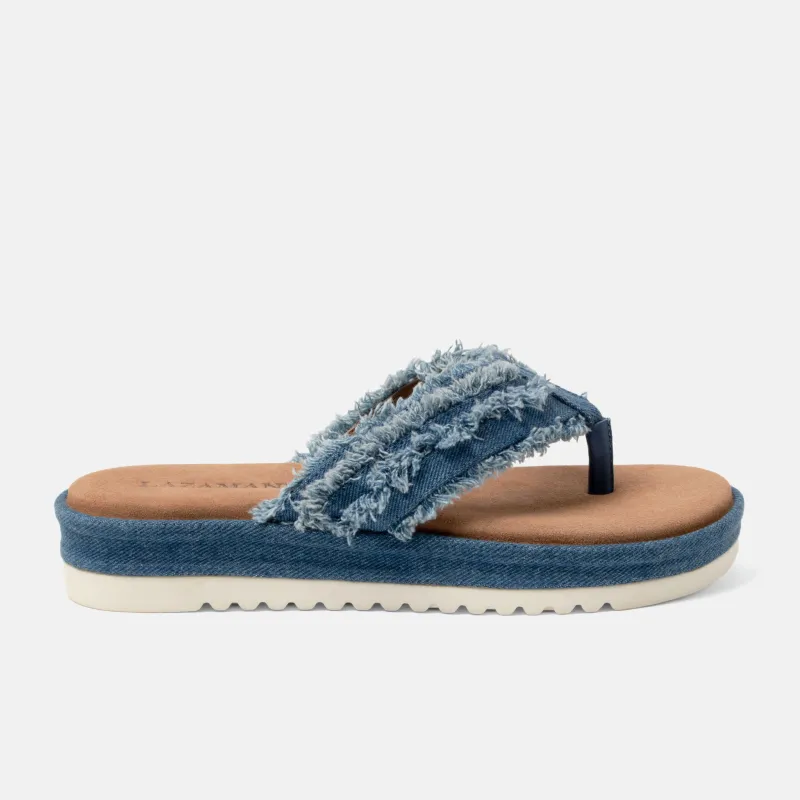 Erlina Dames Slippers Denim sold by Lazmani