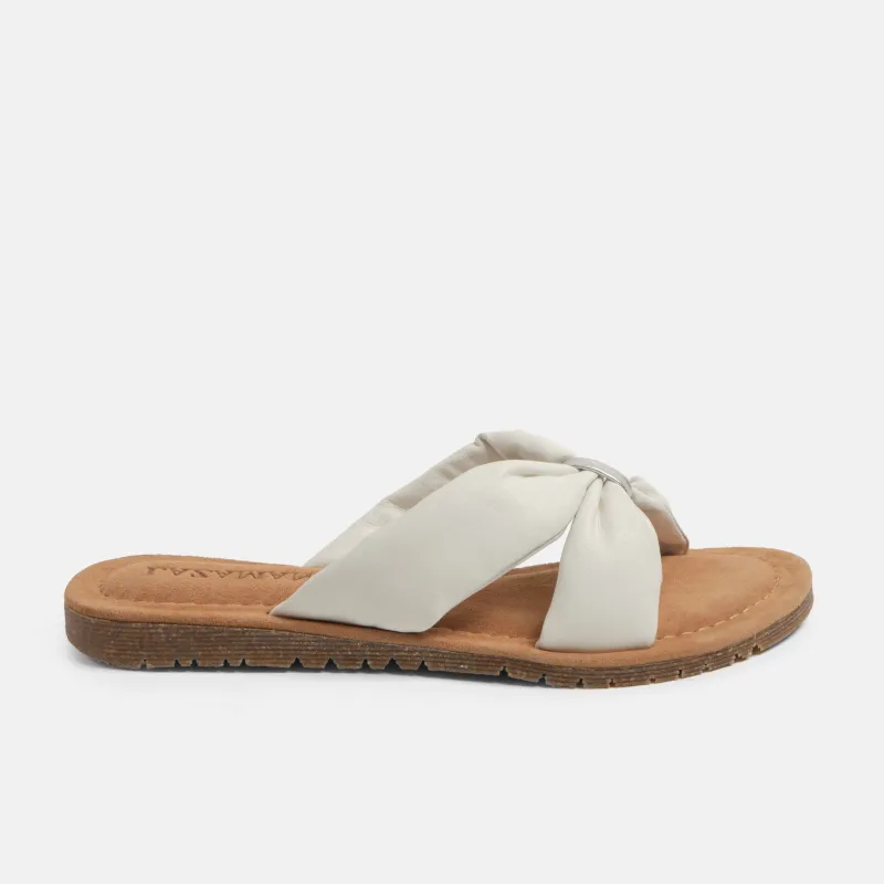 Edita Dames Slippers Leer White sold by Lazmani
