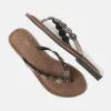 Lea Dames Slippers Leer Pewter sold by Lazmani