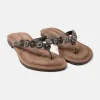 Lea Dames Slippers Leer Pewter sold by Lazmani