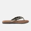 Lea Dames Slippers Leer Pewter sold by Lazmani