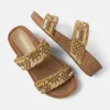 Sol Dames Slippers Leer Beige sold by Lazmani