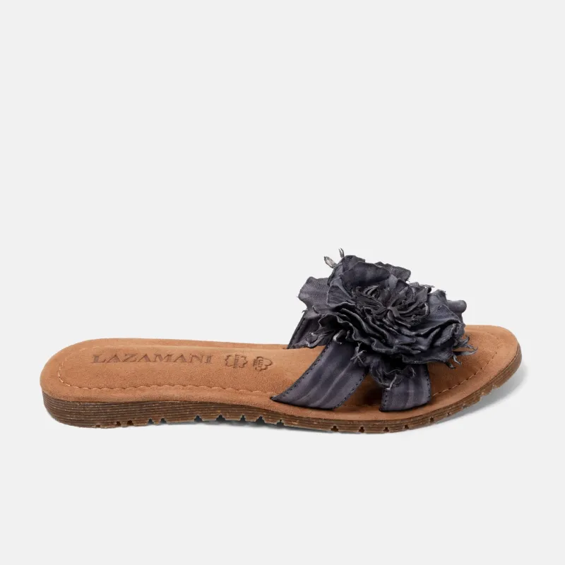 Zinnia Dames Slippers Leer Black sold by Lazmani
