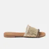 Candie Dames Slippers Leer Platino sold by Lazmani
