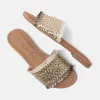 Candie Dames Slippers Leer Platino sold by Lazmani