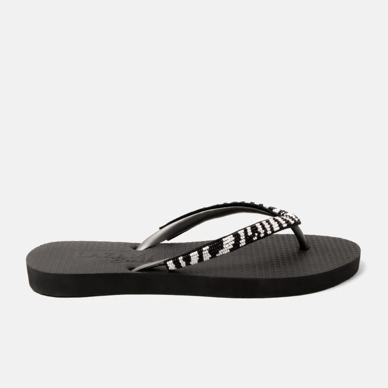 Lanzarote Beach Dames Slippers Zebra sold by Lazmani