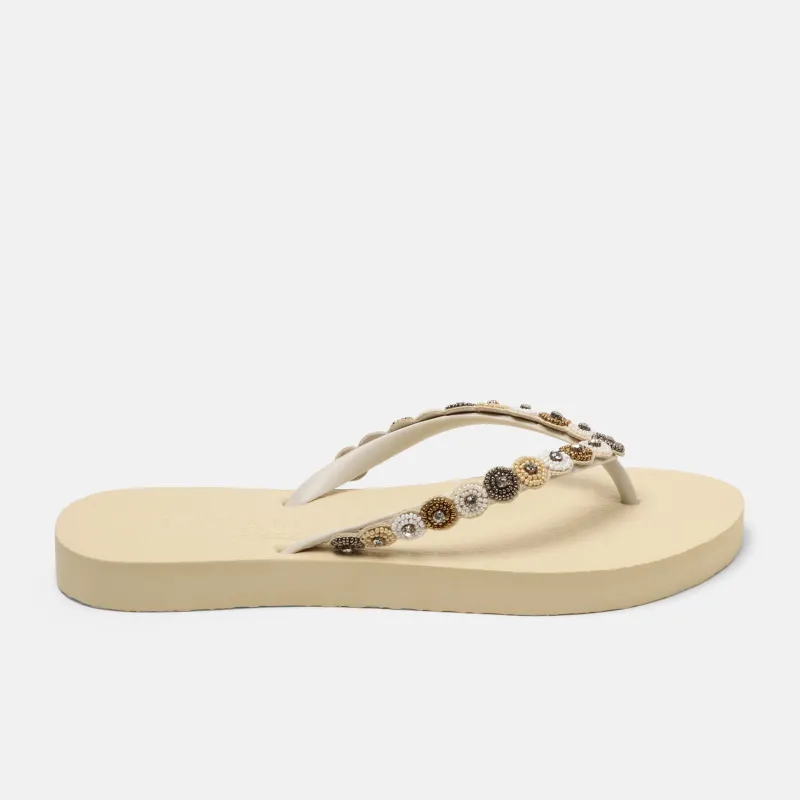 Mallorca Beach Dames Slippers Offwhite sold by Lazmani