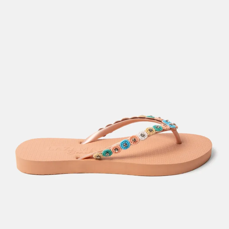 Mallorca Beach Dames Slippers Peach sold by Lazmani
