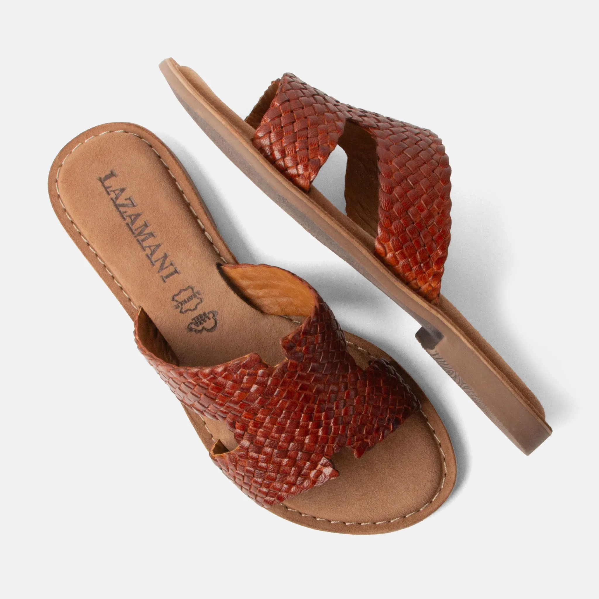 Flor Dames Slippers Leer Tan sold by Lazmani product image thumbnail 3