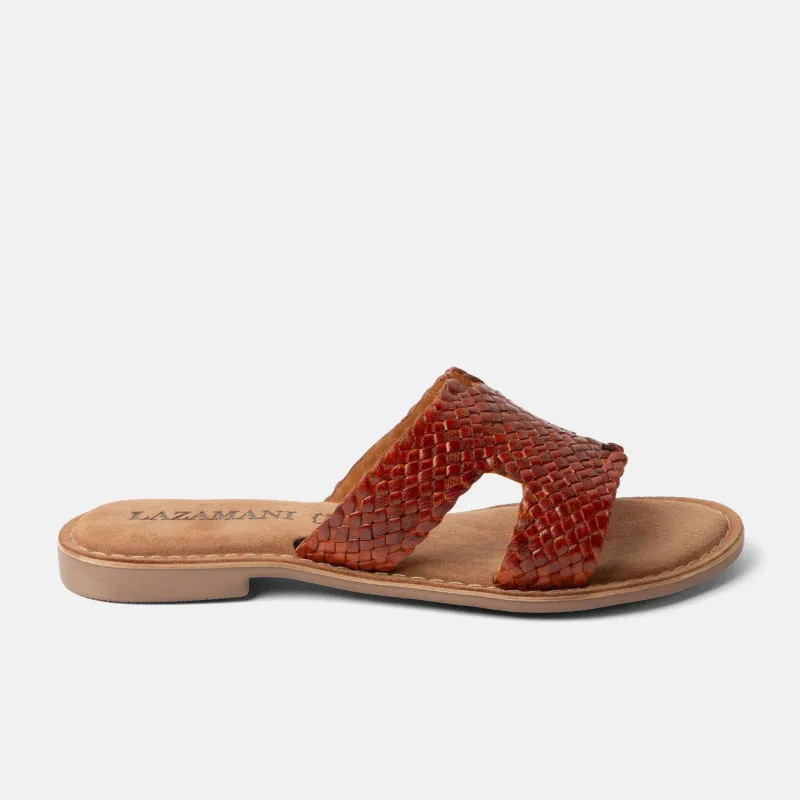 Flor Dames Slippers Leer Tan sold by Lazmani