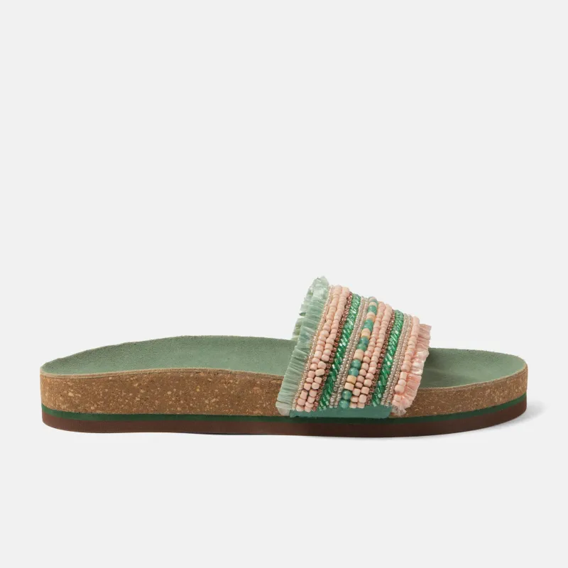 Florita Dames Slippers Sage sold by Lazmani