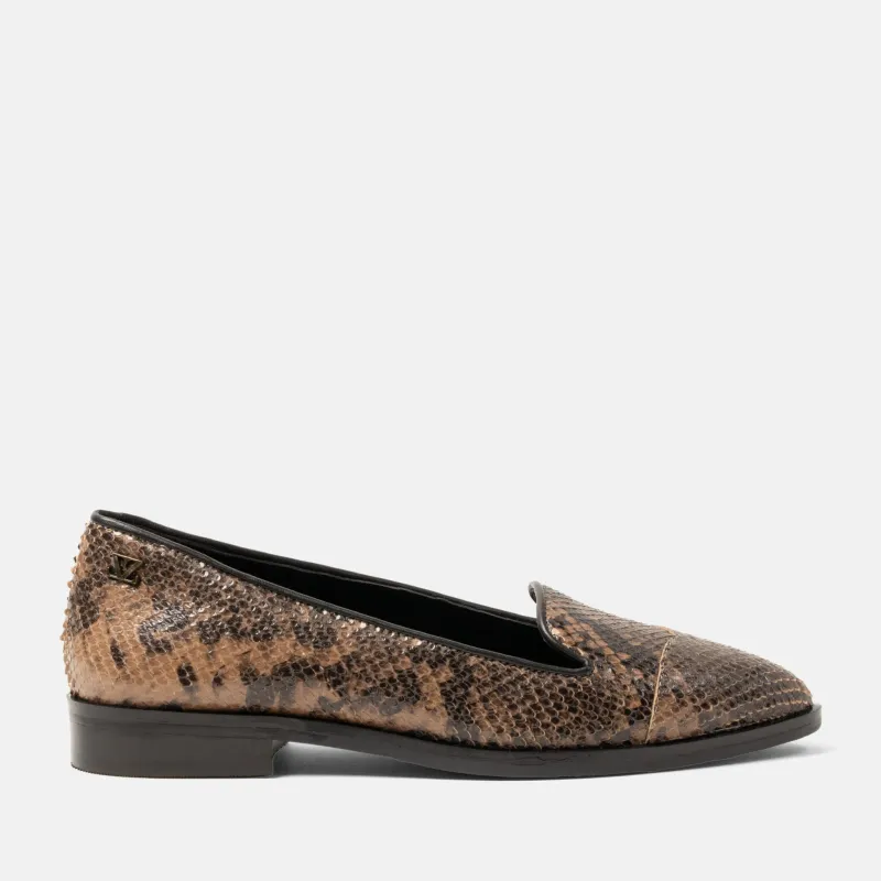 Flora Dames Ballerina Flats Leer Biscuit sold by Lazmani