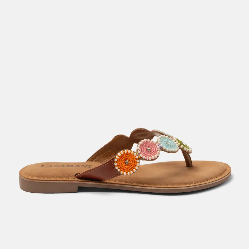 Loua Dames Teenslippers Leer Multi sold by Lazmani