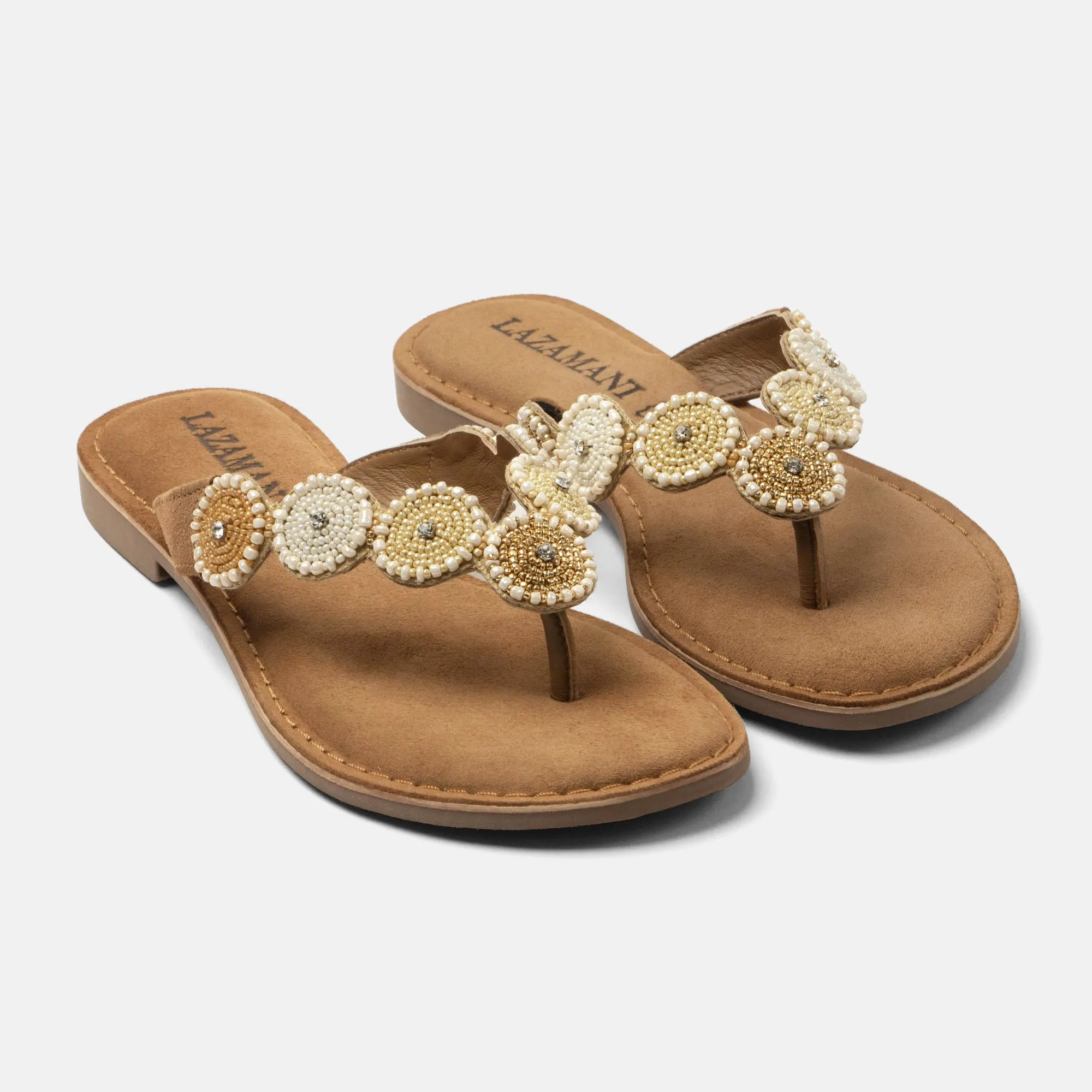 Loua Dames Teenslippers Suede Beige sold by Lazmani product image thumbnail 2