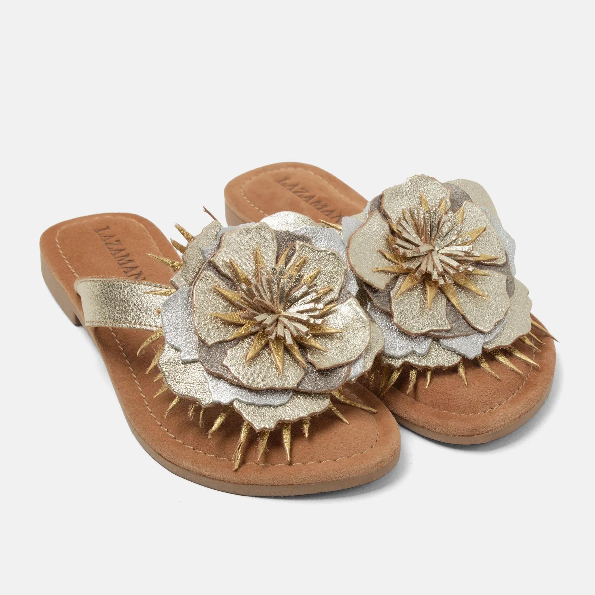 Hilde Dames Teenslippers Leer Gold sold by Lazmani product image thumbnail 2
