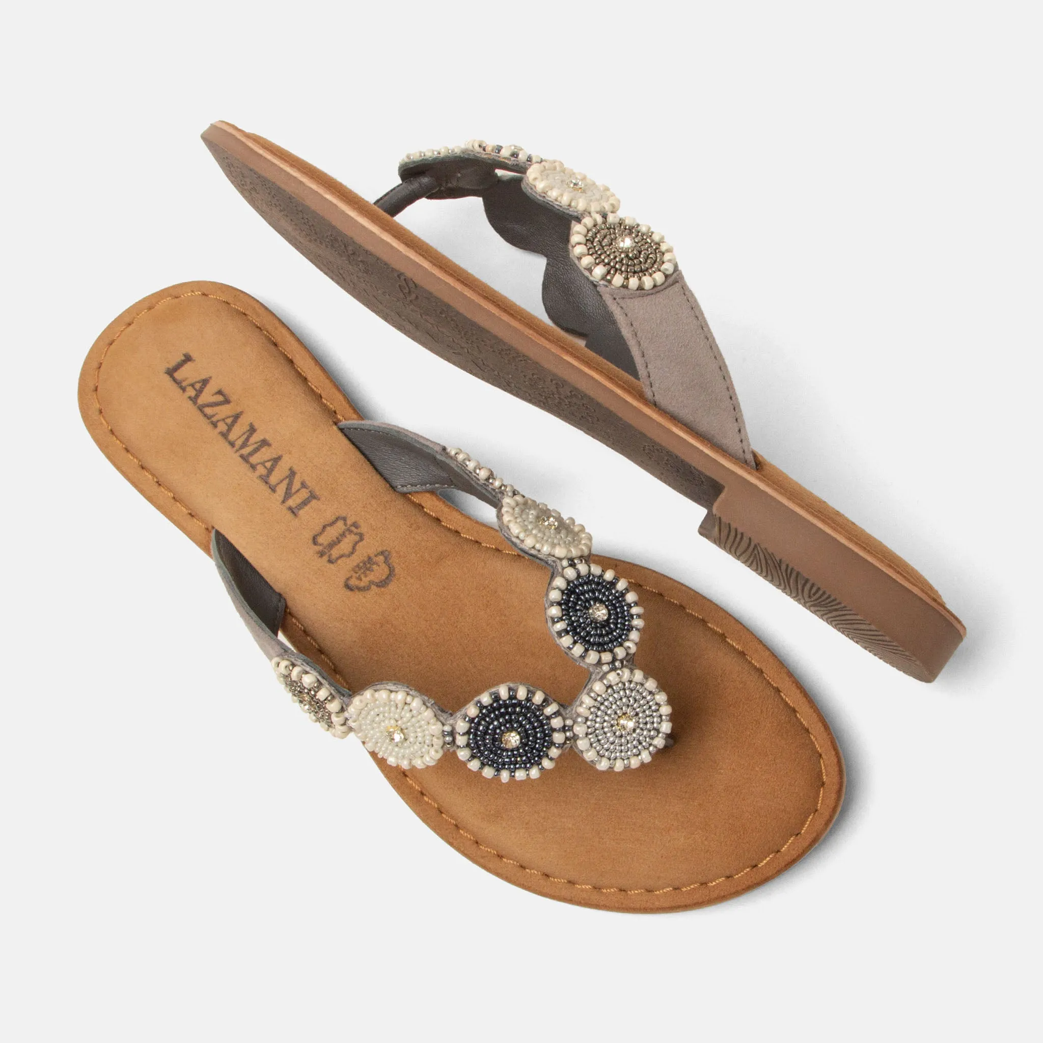 Loua Dames Teenslippers Suede Grey sold by Lazmani product image thumbnail 3