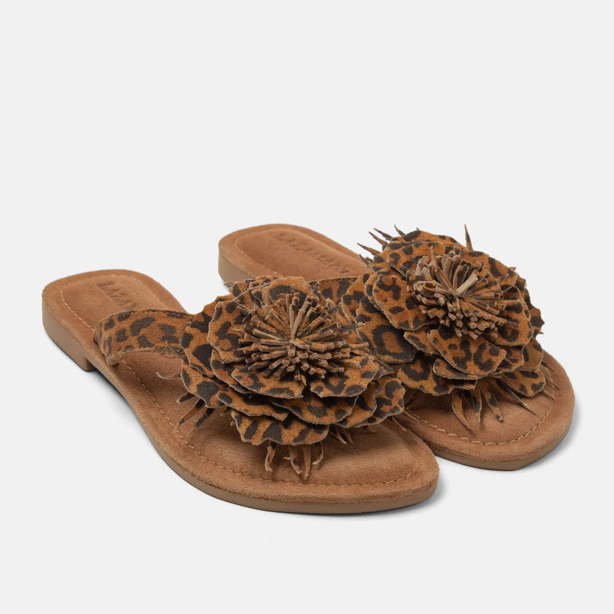 Nomi Dames Teenslippers Suede Leopard sold by Lazmani product image thumbnail 2