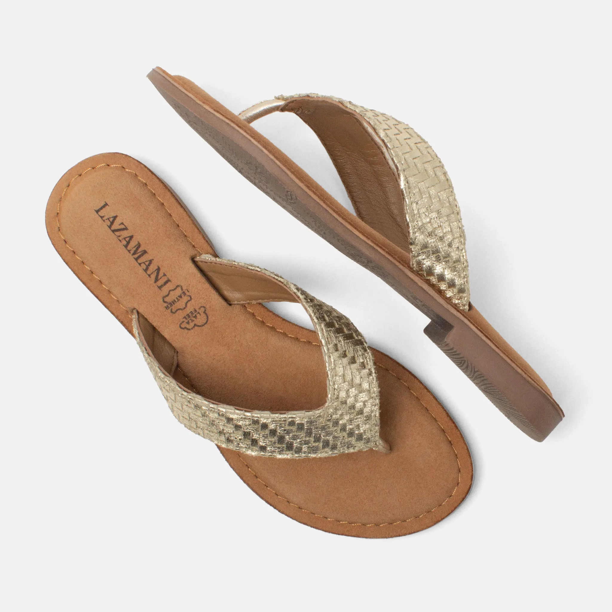 Jule Dames Teenslippers Gold sold by Lazmani product image thumbnail 3