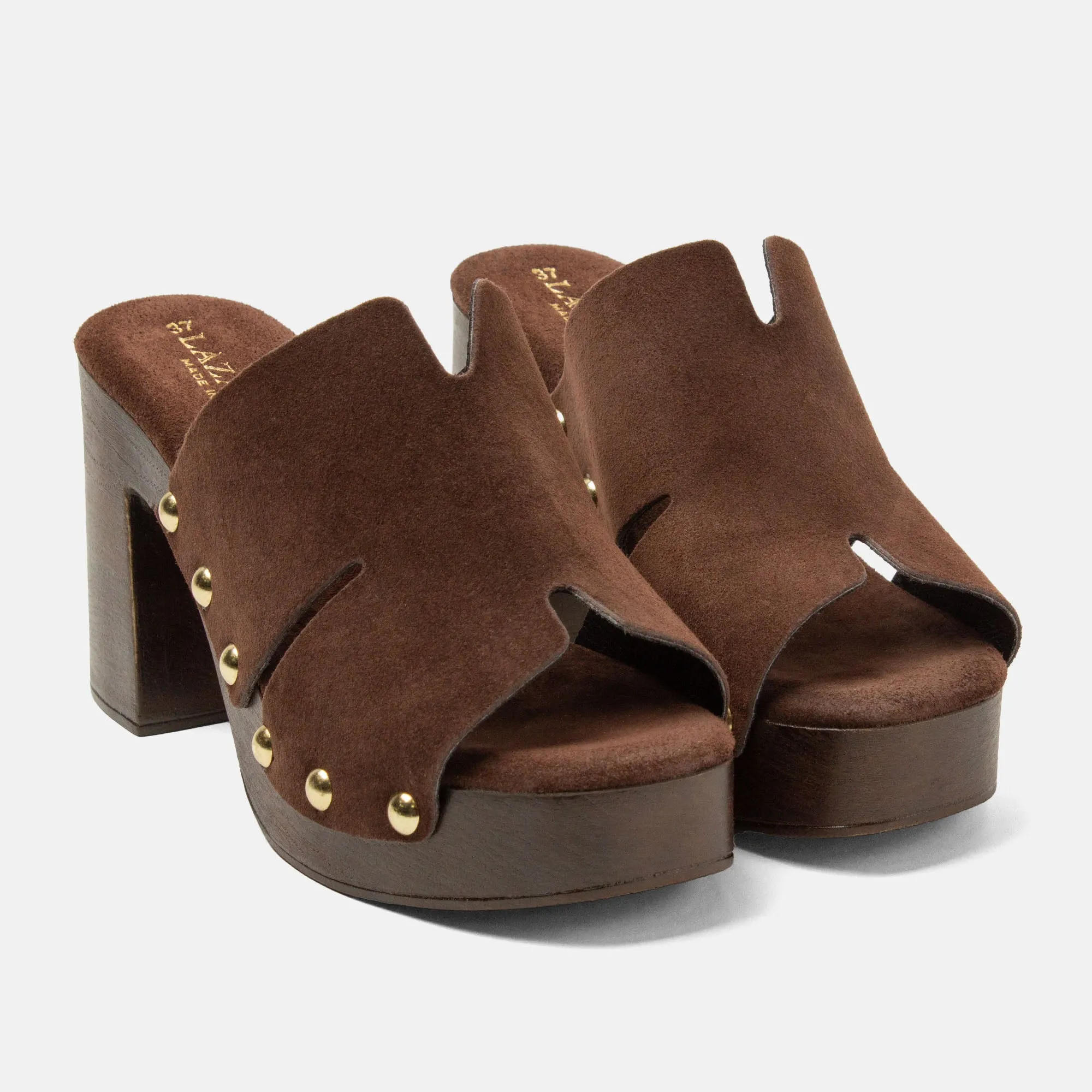 Juna Dames Clogs Suede Brown sold by Lazmani product image thumbnail 2