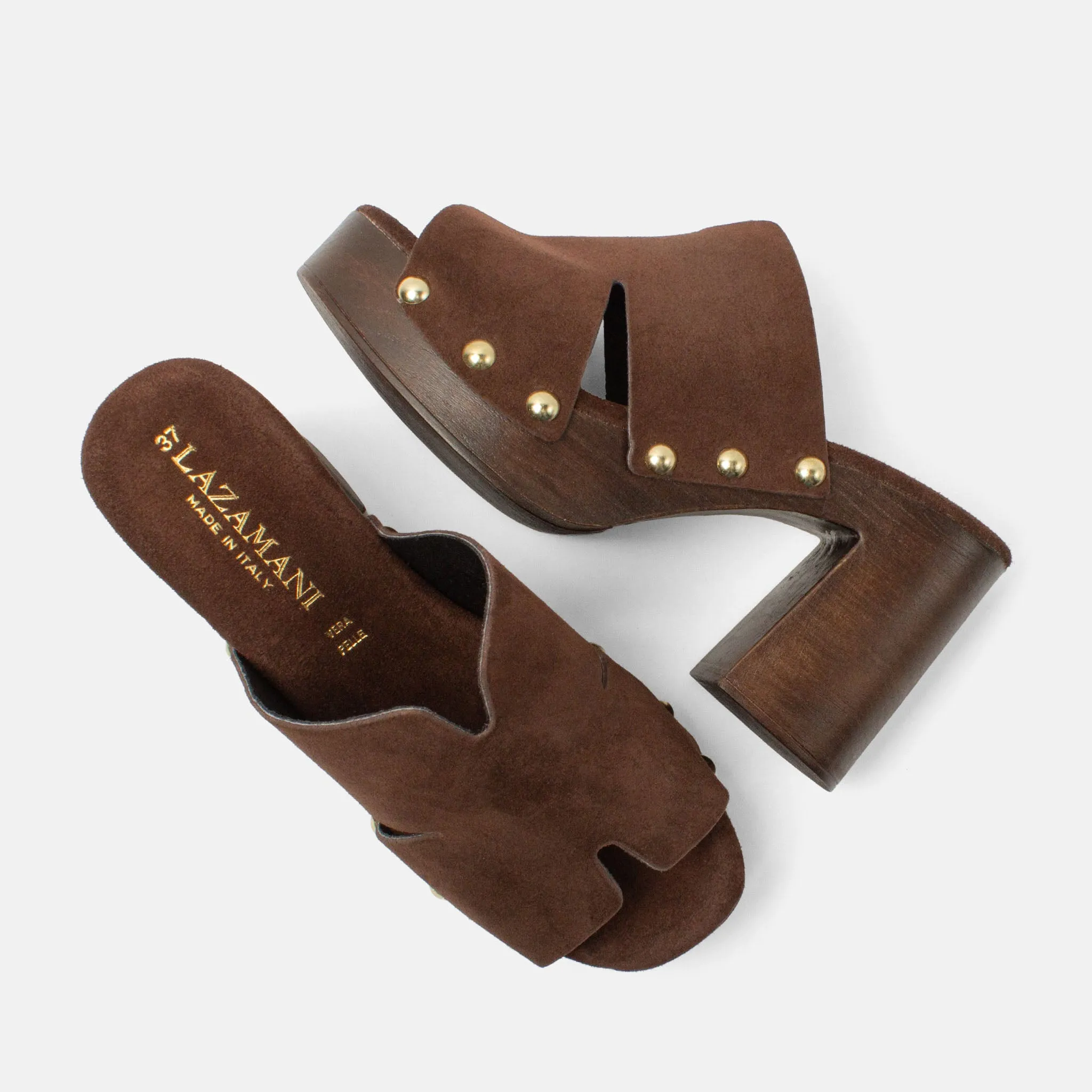Juna Dames Clogs Suede Brown sold by Lazmani product image thumbnail 3