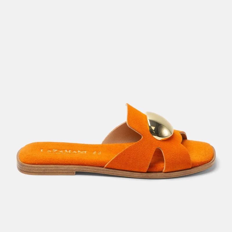 Zola Dames Slippers Suede Orange sold by Lazmani