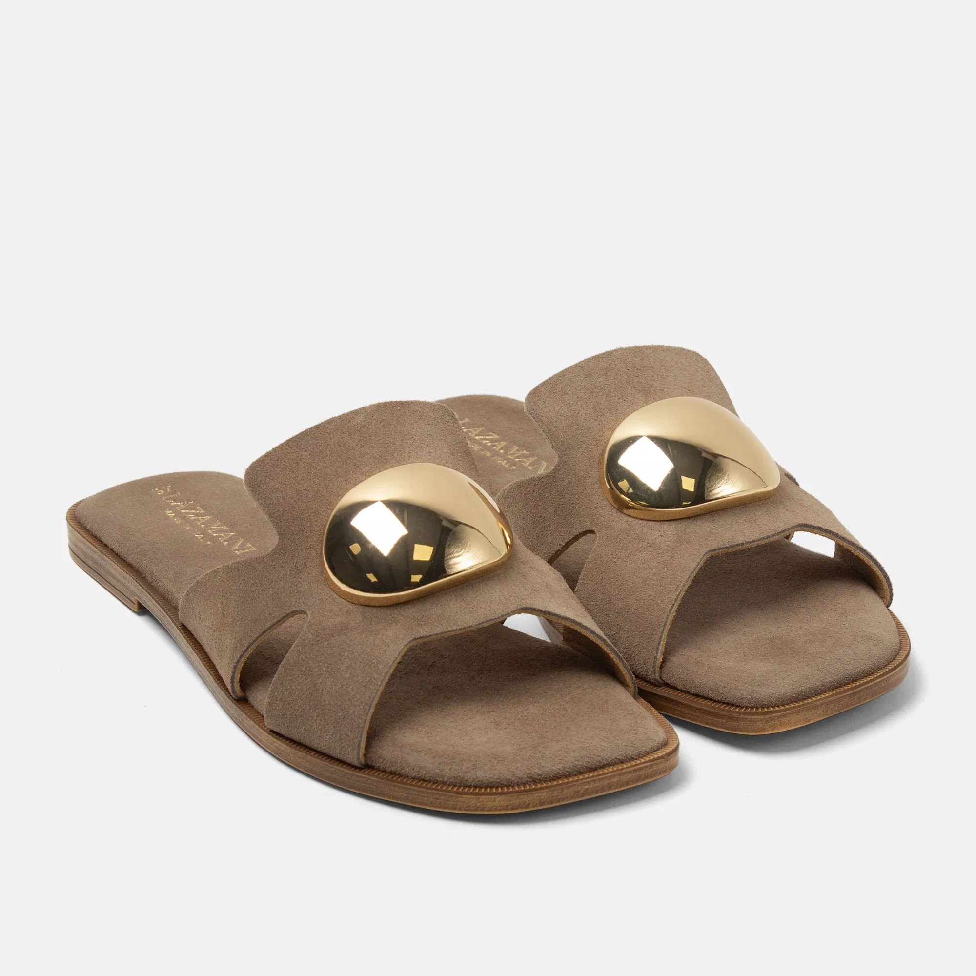 Zola Dames Slippers Suede Taupe sold by Lazmani product image thumbnail 2