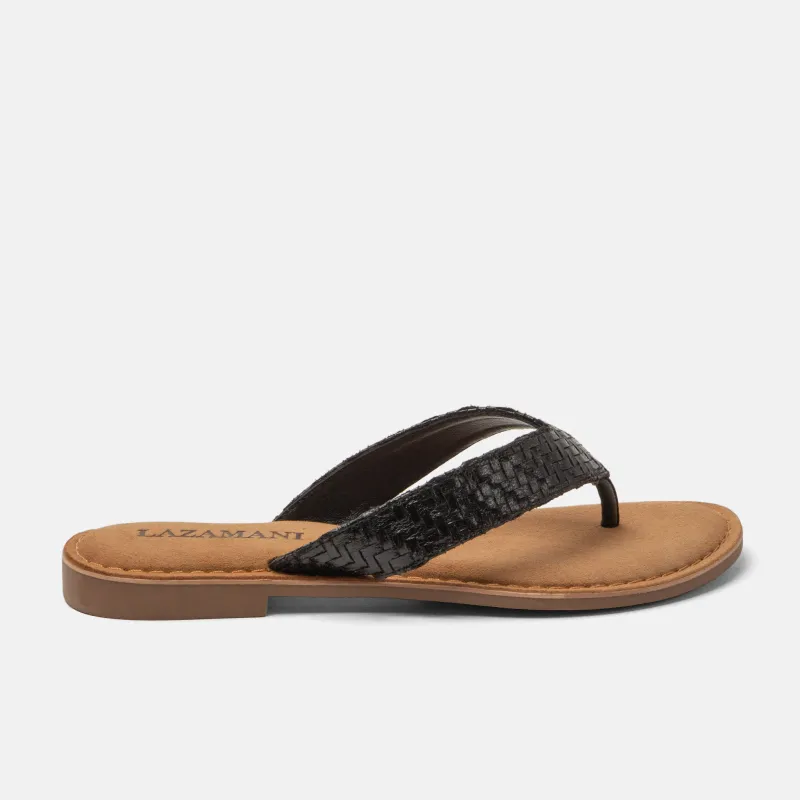 Jule Dames Teenslippers Black made by Lazmani