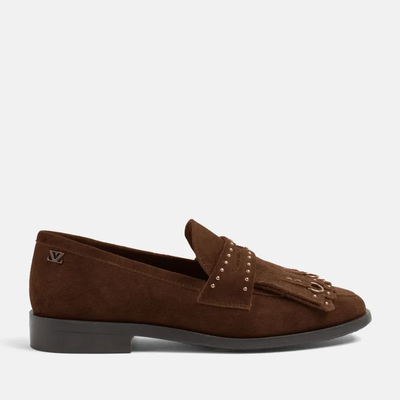 Suus Dames Loafers Suede Brown made by Lazmani