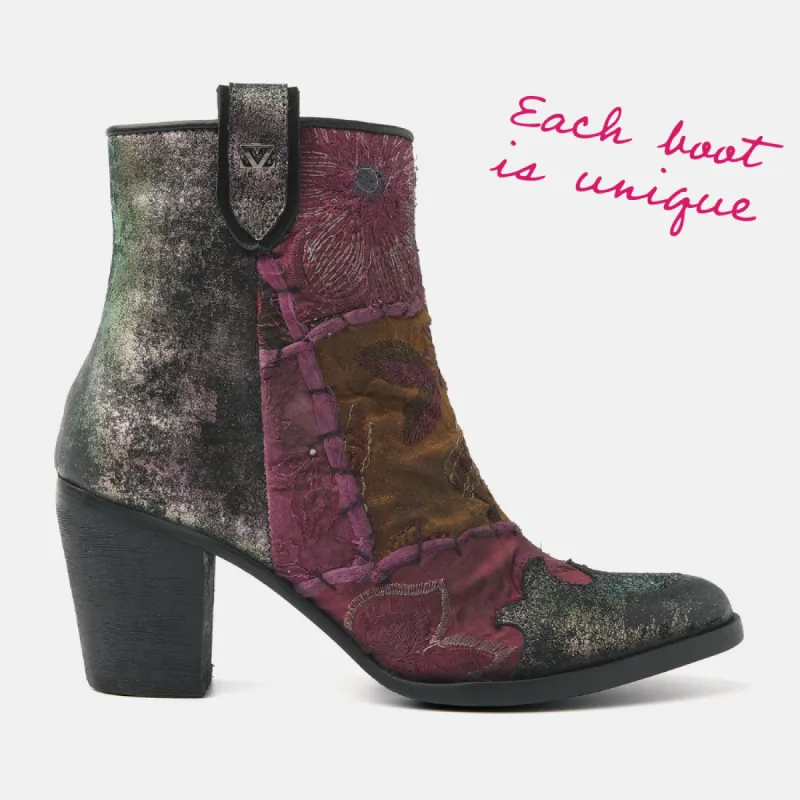Dames Enkellaarsjes 85.605 Purple-Disco sold by Lazmani