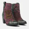 Dames Enkellaarsjes 85.605 Purple-Disco sold by Lazmani