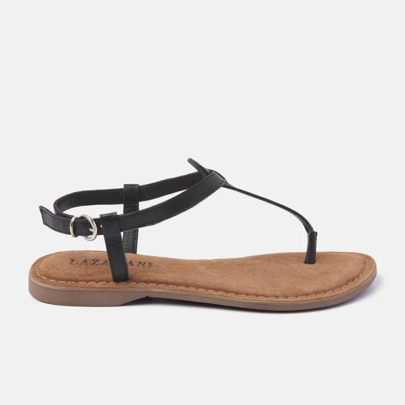 Iris Leren Dames Sandalen Black sold by Lazmani