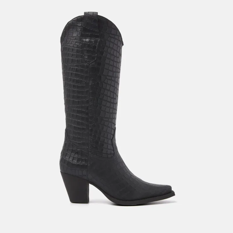 Dames Hoge Laarzen 57.321 Black sold by Lazmani