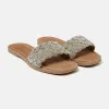Melany Dames Slippers Silver sold by Lazmani