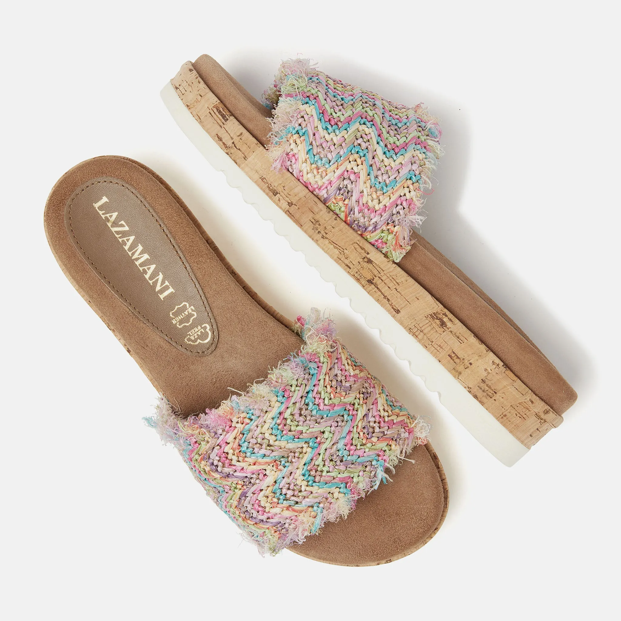 Violet Raffia Dames Slippers Pink sold by Lazmani product image thumbnail 3