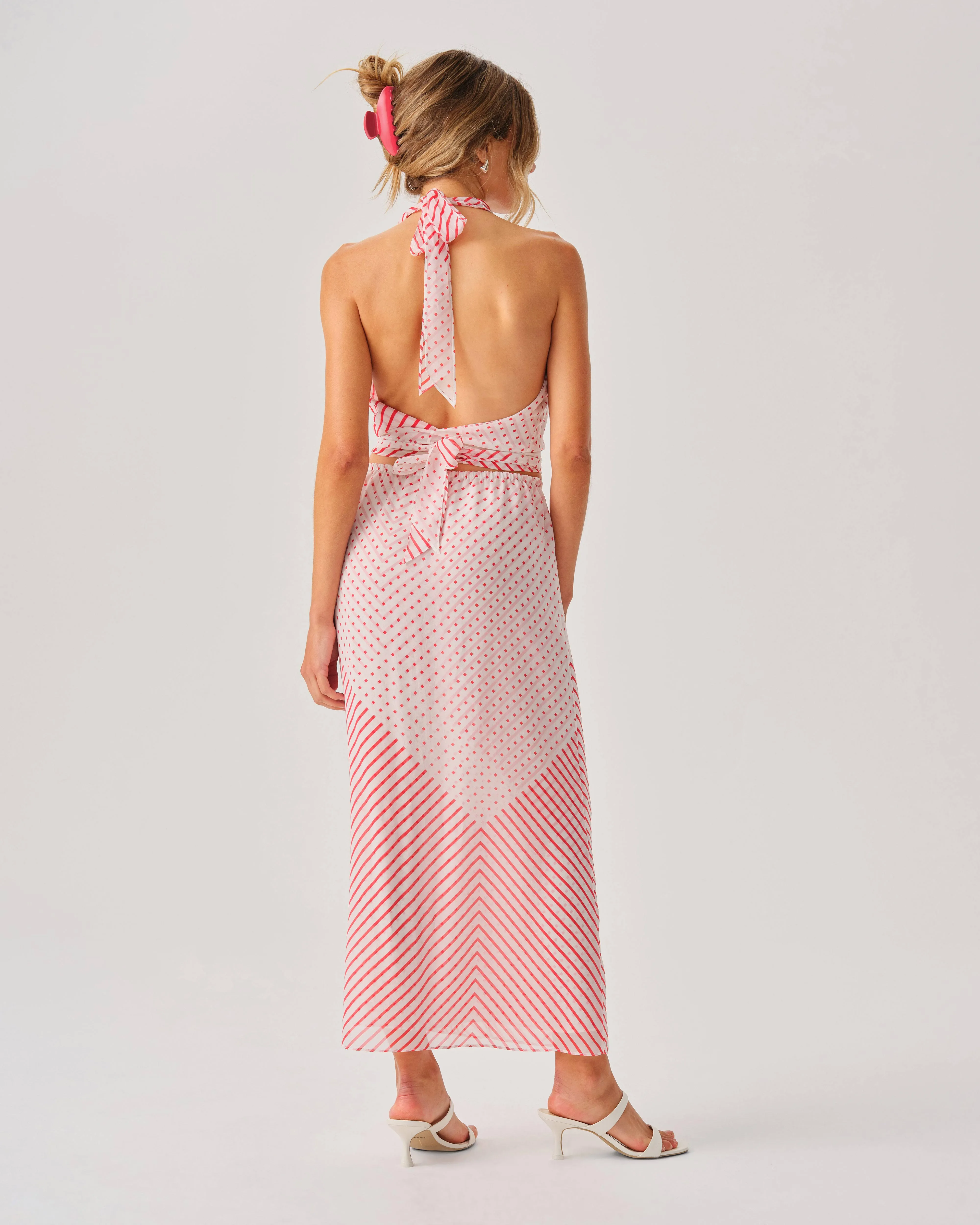 Lana Set in Red & White sold by Leman Mercer product image thumbnail 3