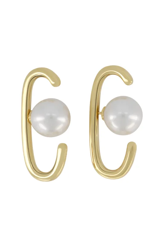 Gold Pearl-Backed Ear Cuffs sold by Marina Moscone
