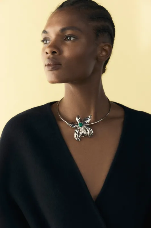 Silver Orchid Choker sold by Marina Moscone