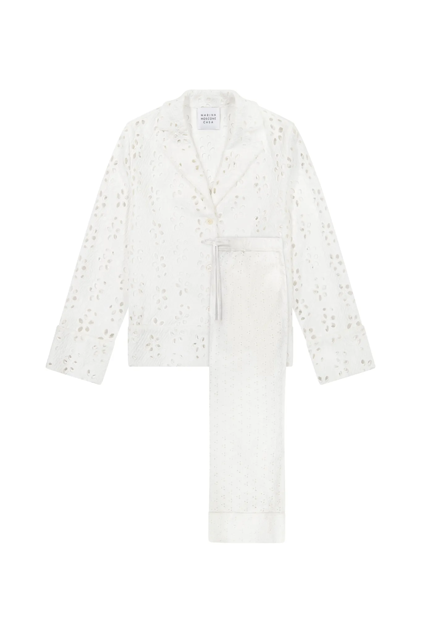 Cotton Eyelet Pajama Set sold by Marina Moscone