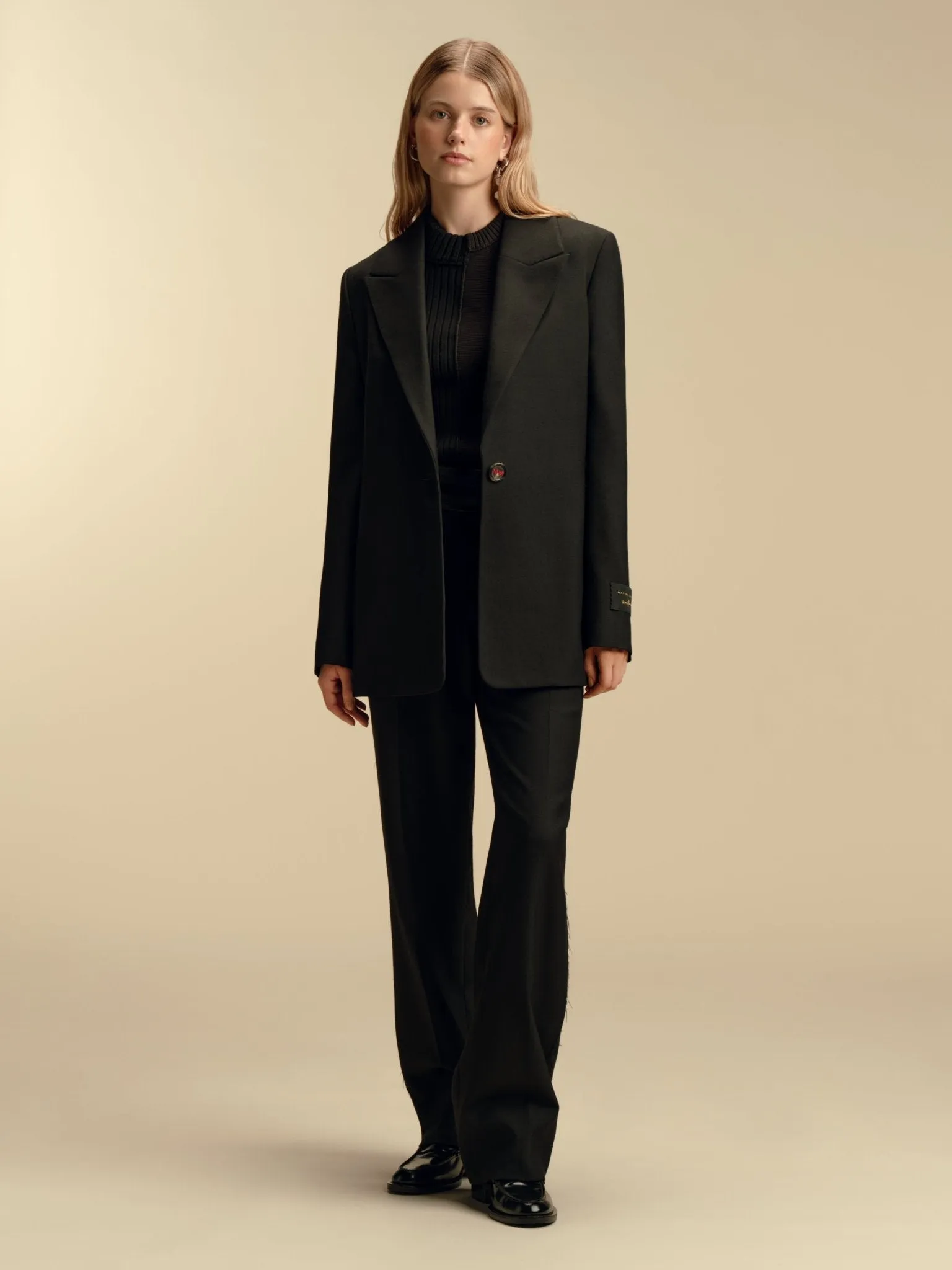 Relaxed Wool Trouser with Raw Edge Detail sold by Marina Moscone product image thumbnail 2