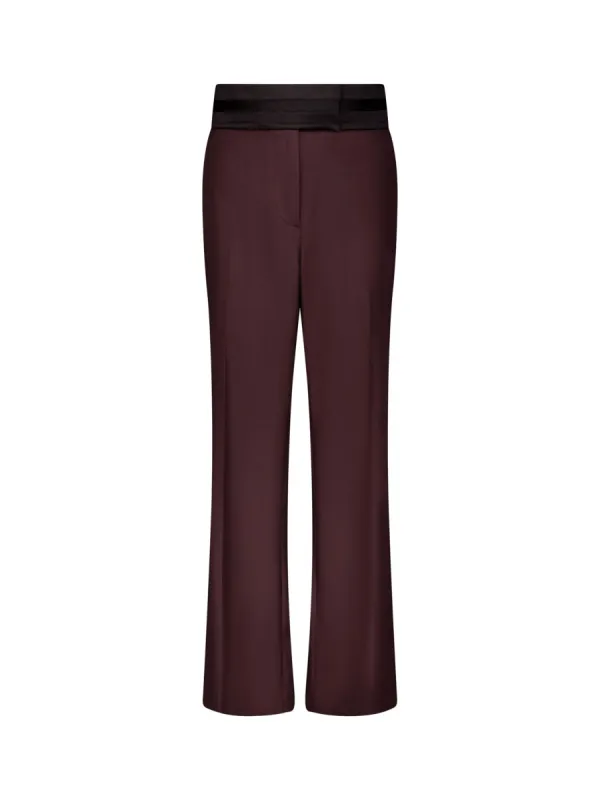 Relaxed Wool Trouser with Raw Edge Detail sold by Marina Moscone