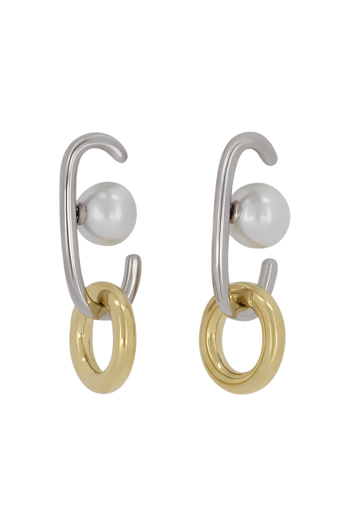 Silver Pearl-Backed Ear Cuffs sold by Marina Moscone product image thumbnail 3