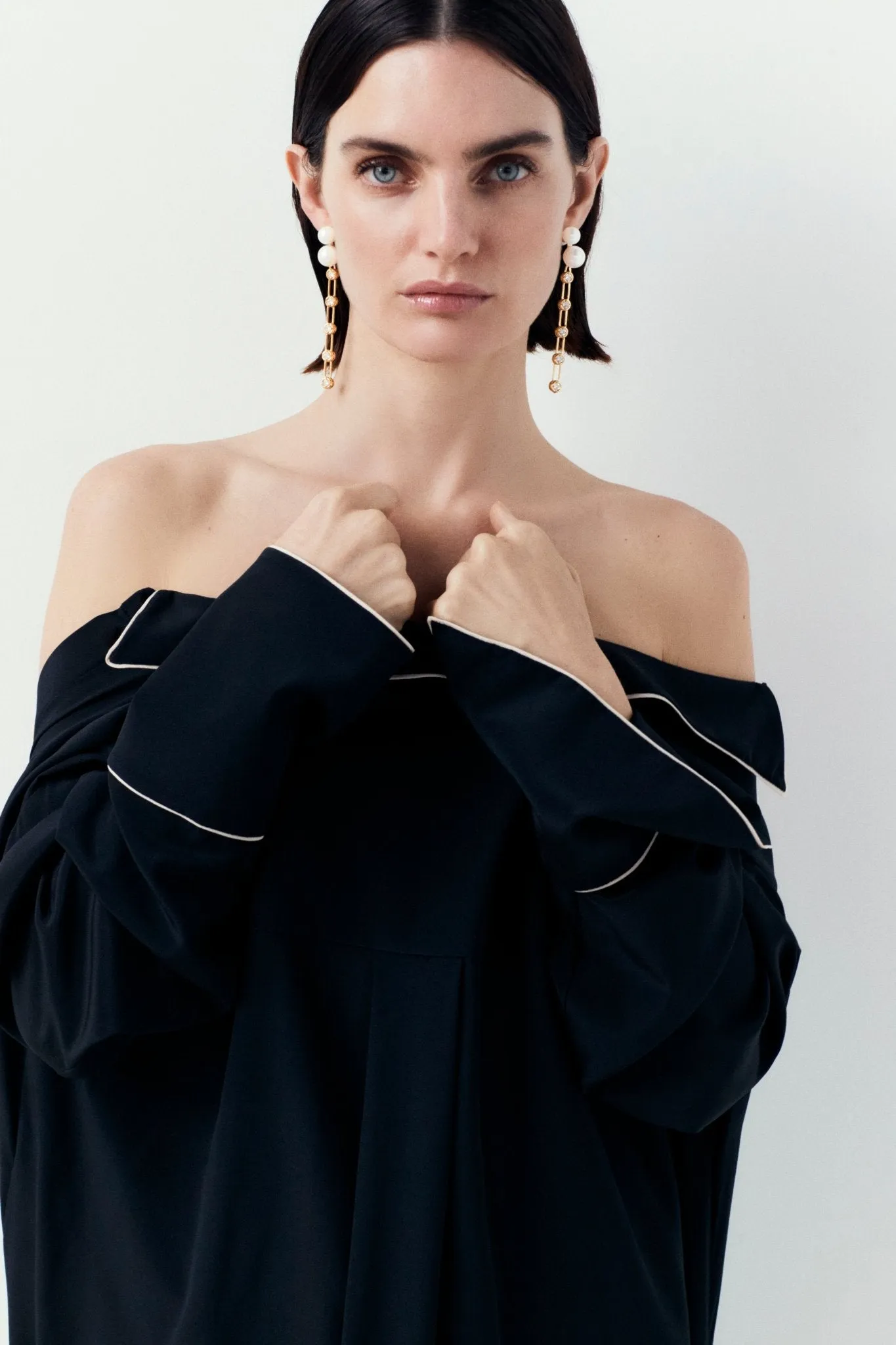 Gold Crystal Strass Earrings sold by Marina Moscone product image thumbnail 3