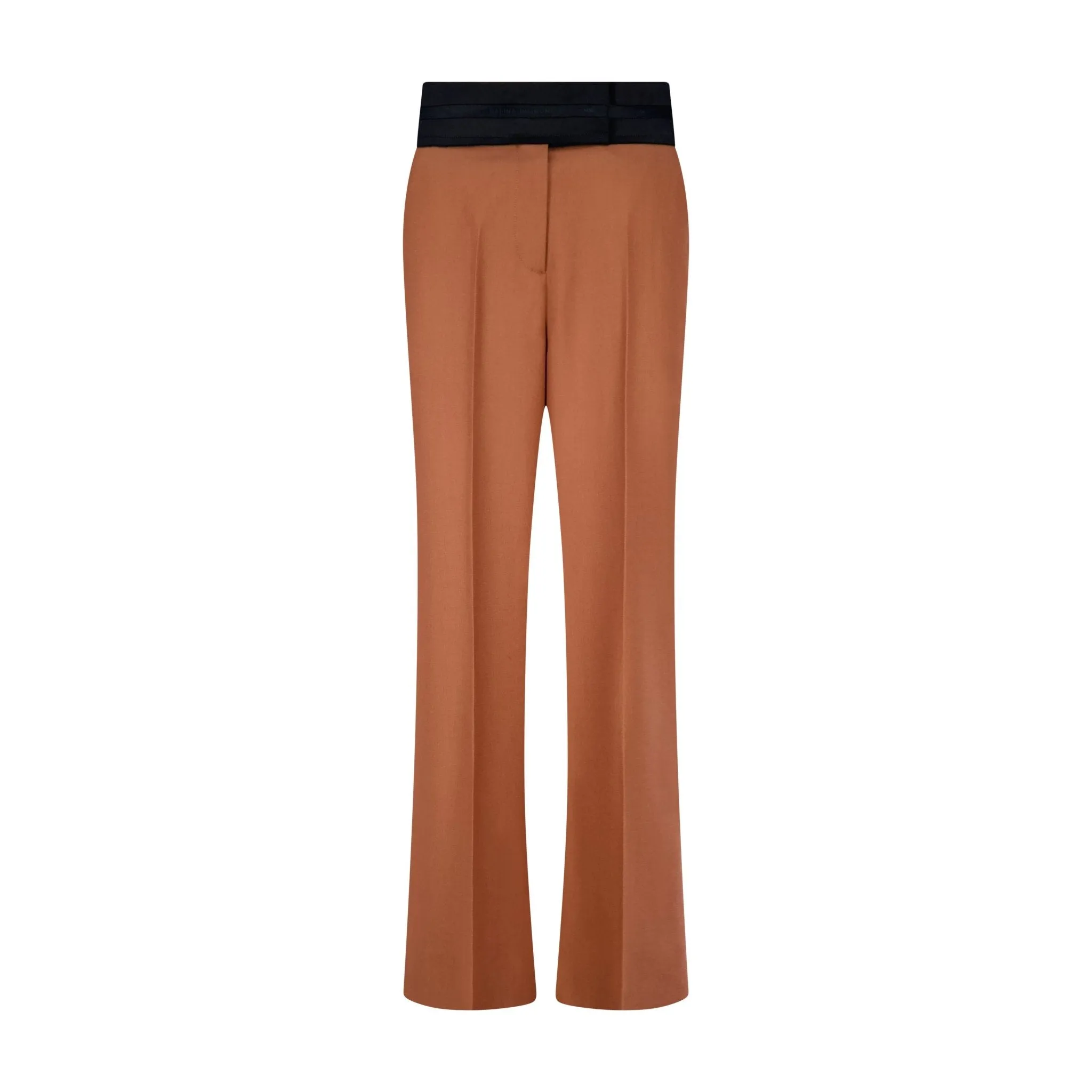 Relaxed Wool Trouser with Raw Edge Detail sold by Marina Moscone