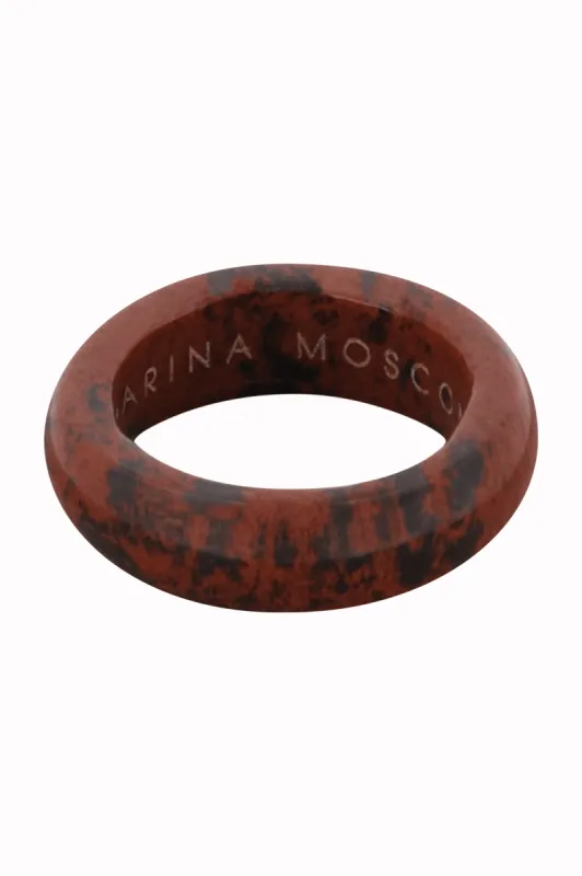Red Desert Jasper Stone Ring made by Marina Moscone