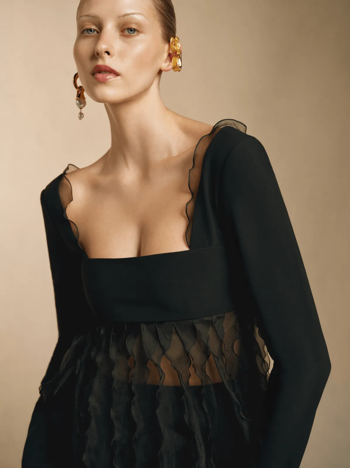 Crepe Bandeau Top sold by Marina Moscone product image thumbnail 5