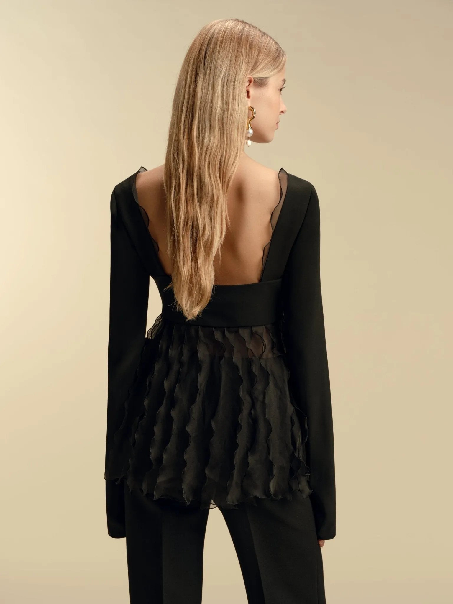 Crepe Bandeau Top sold by Marina Moscone product image thumbnail 3