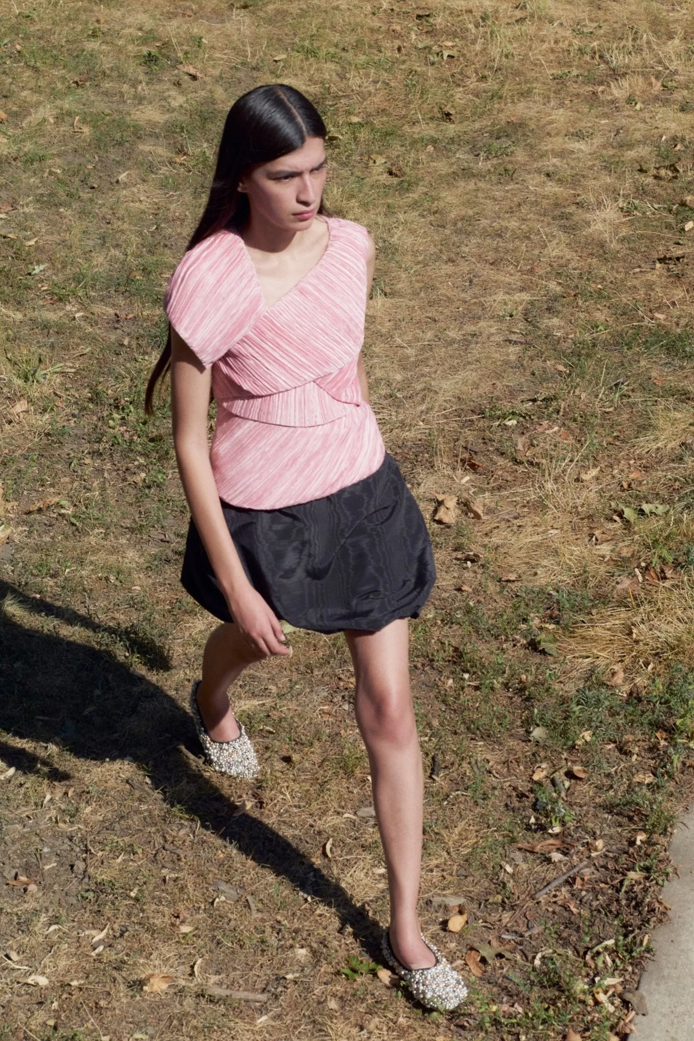 Spliced Plissé Top sold by Marina Moscone product image thumbnail 4