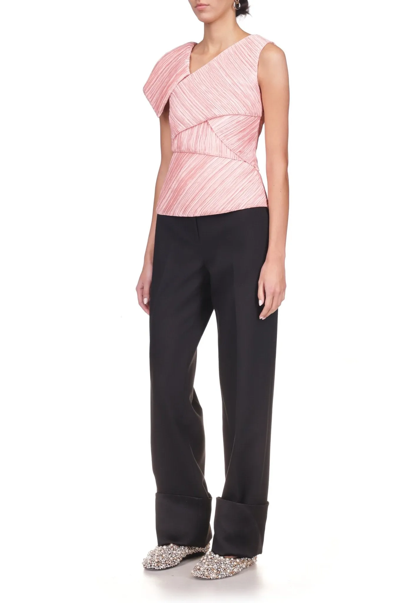 Spliced Plissé Top sold by Marina Moscone product image thumbnail 2