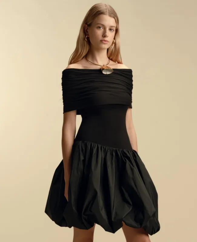 Off-Shoulder Jersey Bubble Dress sold by Marina Moscone